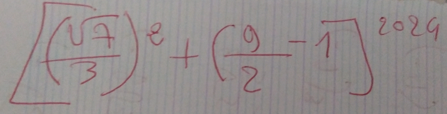 [( sqrt(7)/3 )^2+( 9/2 -1)^2024