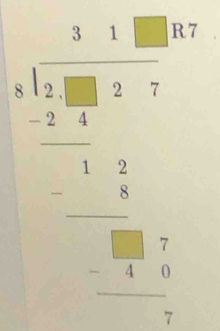 beginarrayr .beginarrayr 1.2encloselongdiv 8endarray □  □ □  □  □  endarray endarray