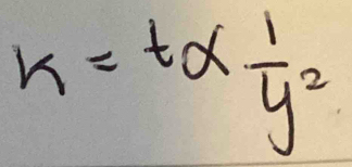 k=talpha  1/y^2 