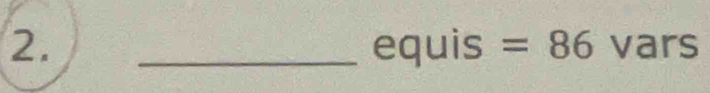 equis =86 vars