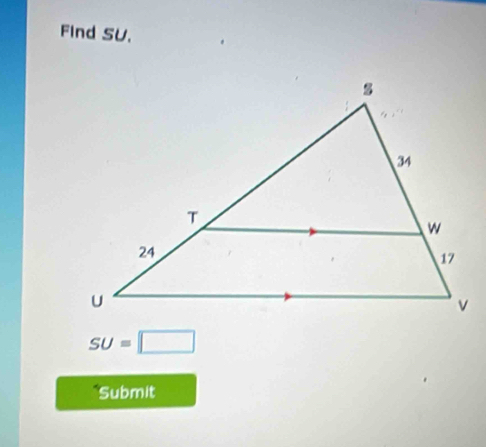 FInd SU.
SU=□
Submit