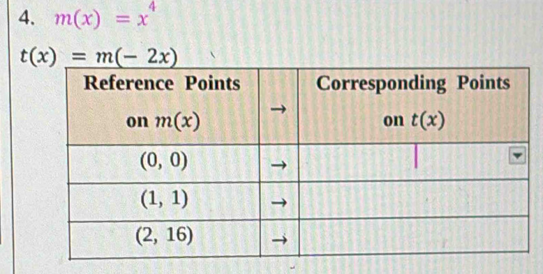 m(x)=x^4
t(x)=m(-2x)