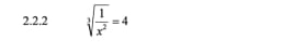 sqrt[3](frac 1)x^2=4