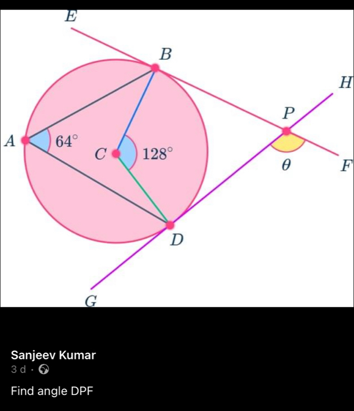 A
F
Sanjeev Kumar
3 d · 5
Find angle DPF