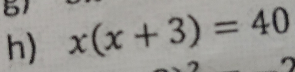 x(x+3)=40