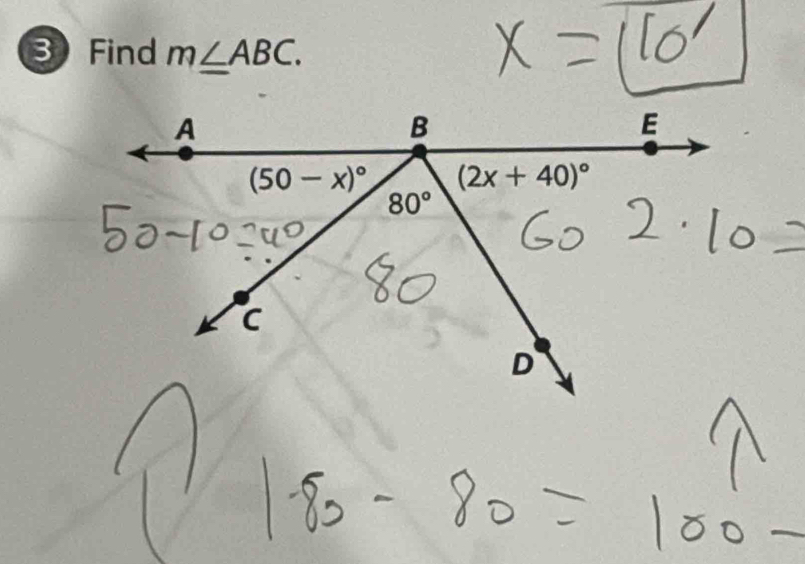 Find m≤ ABC.