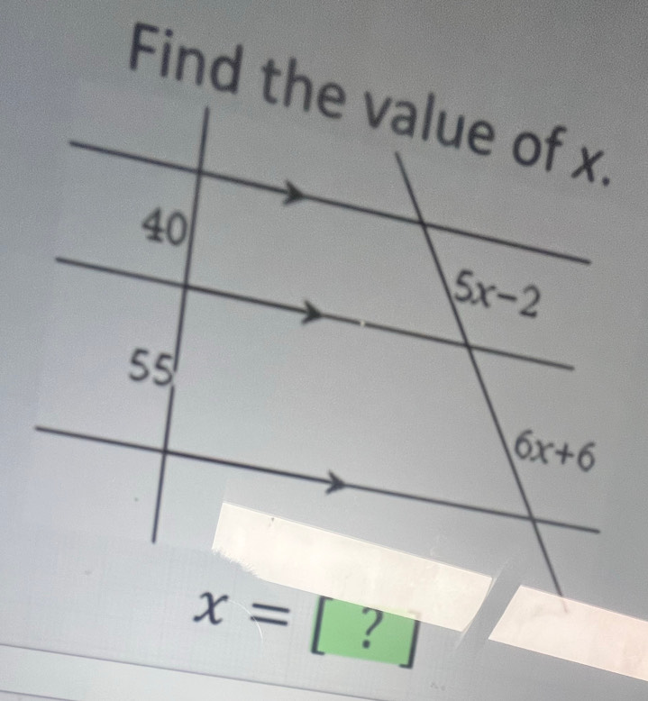 Find th
x=[?]