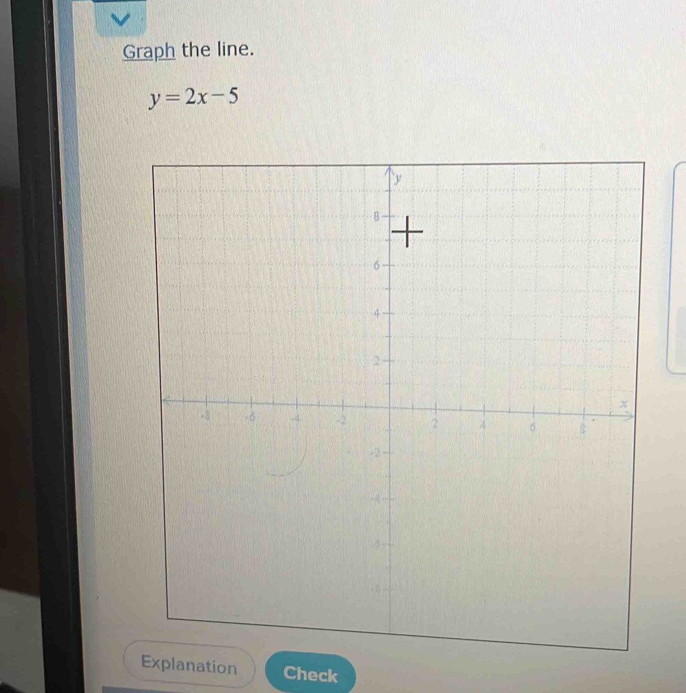 Graph the line.
y=2x-5
lanation Check