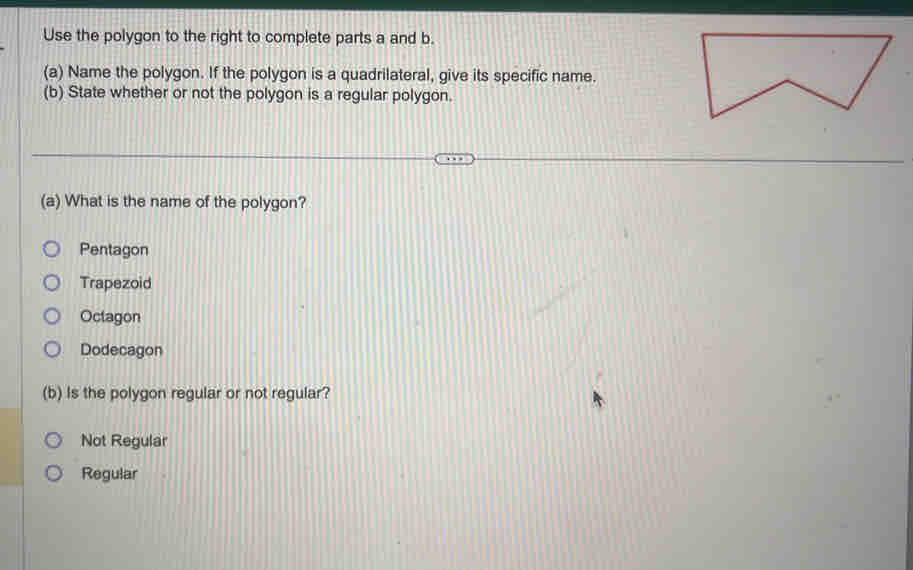 Solved: Use the polygon to the right to complete parts a and b. (a ...
