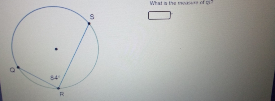 What is the measure of o?
(-3,4)