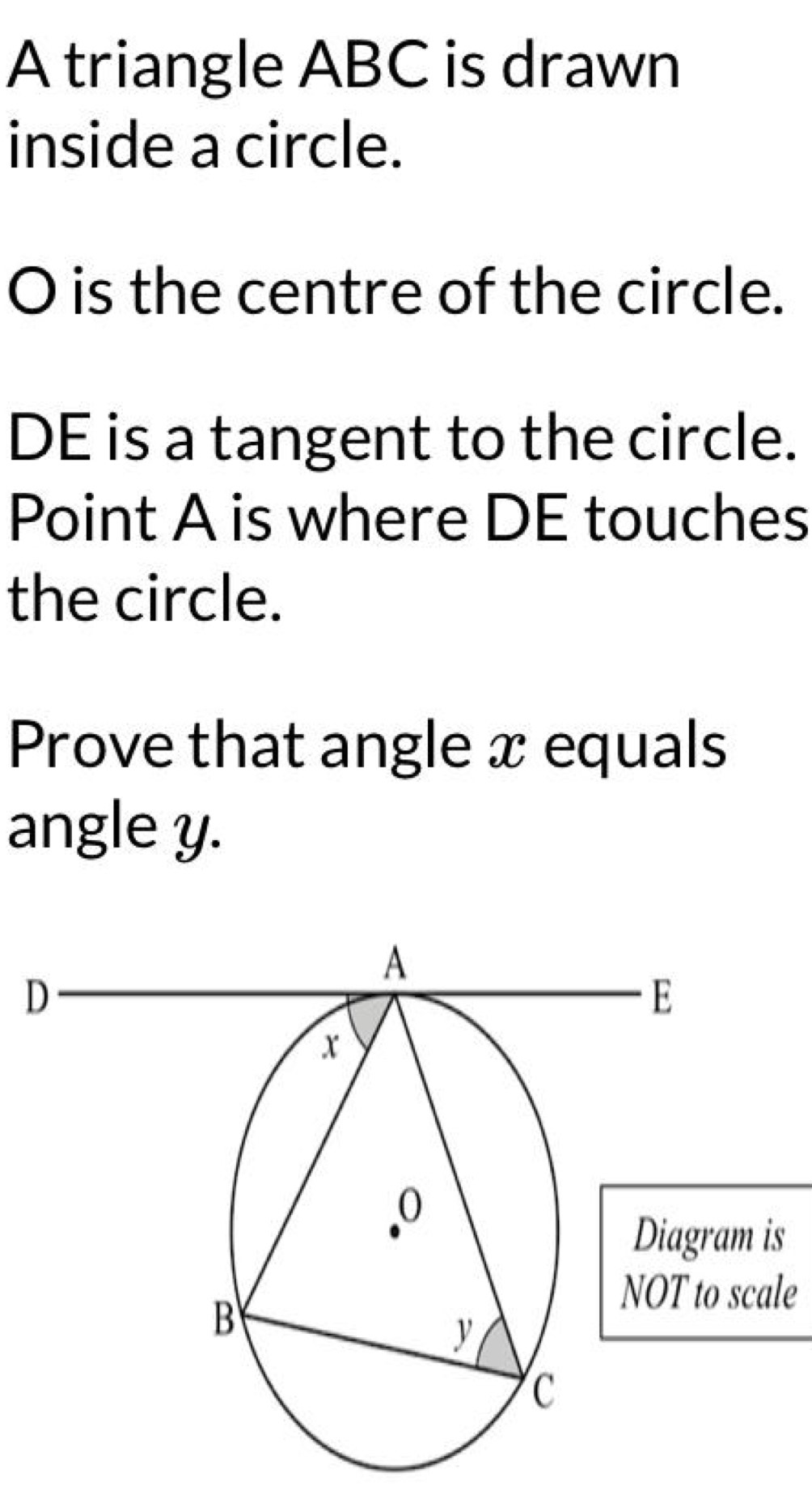 Solved: A triangle ABC is drawn inside a circle. O is the centre of the ...