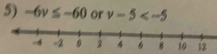 -6v≤ -60 of v-5