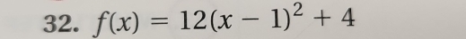 f(x)=12(x-1)^2+4