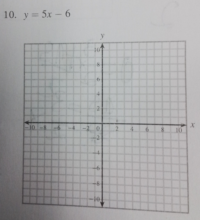 y=5x-6
x