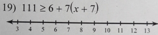 111≥ 6+7(x+7)