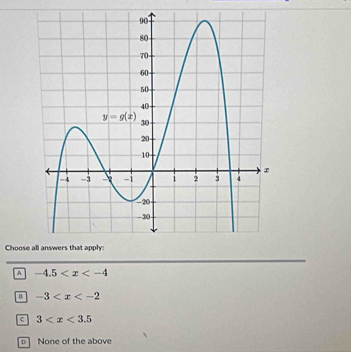 Choose
A -4.5
B -3
C 3
D None of the above