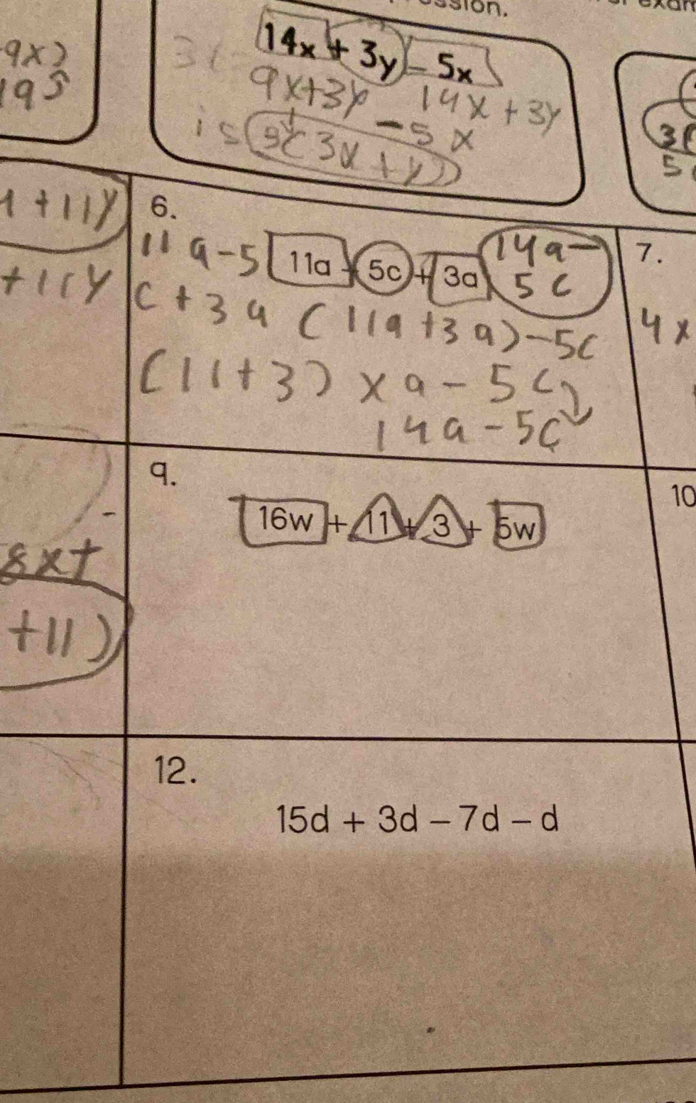 14x+3 -5x.
10