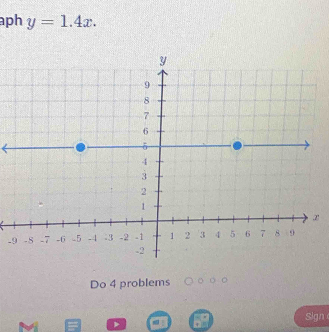 aph y=1.4x. 
- 
Do 4 problems 
Sign