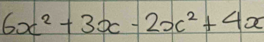 6x^2+3x-2x^2+4x