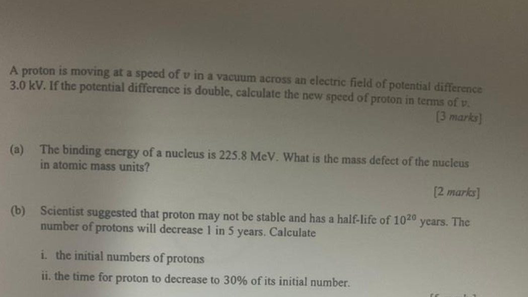 Selesai:A proton is moving at a speed of v in a vacuum across an ...