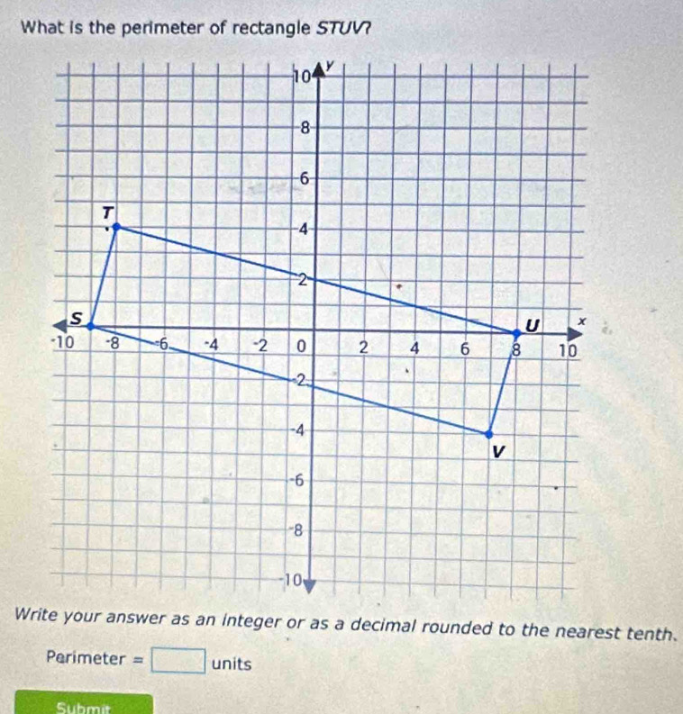 Perimeter =□ it
Submit