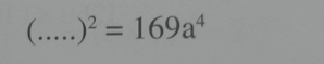 (_ )^2=169a^4