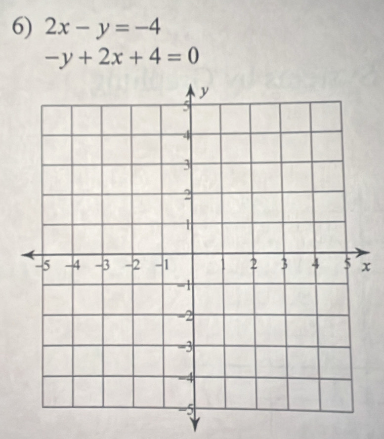 2x-y=-4
-y+2x+4=0
x