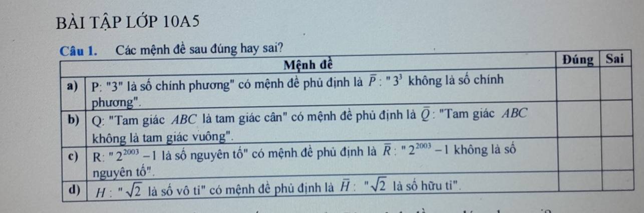 bÀi Tập lớp 10A5