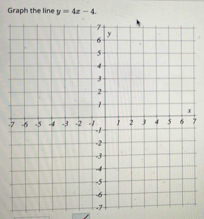 Graph the line y=4x-4. 
.7