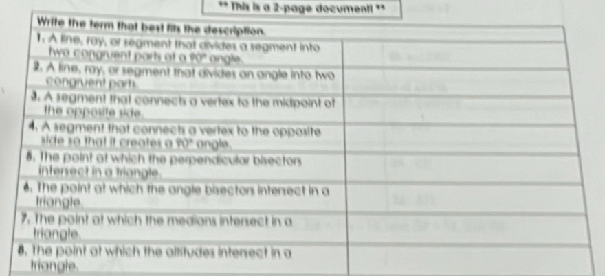 This is a 2-page document! **
triangle