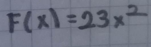 F(x)=23x^2