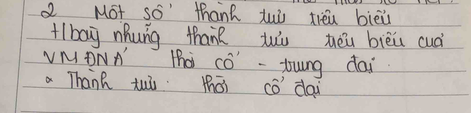 Mot so' thanh two tieu bièù 
+Iboy nhung thanR twù hēu bièu cuà 
vMDNN Thà co"-Hung dai 
aThanh tuìmhài cò`dai