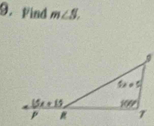 Find m∠ S.