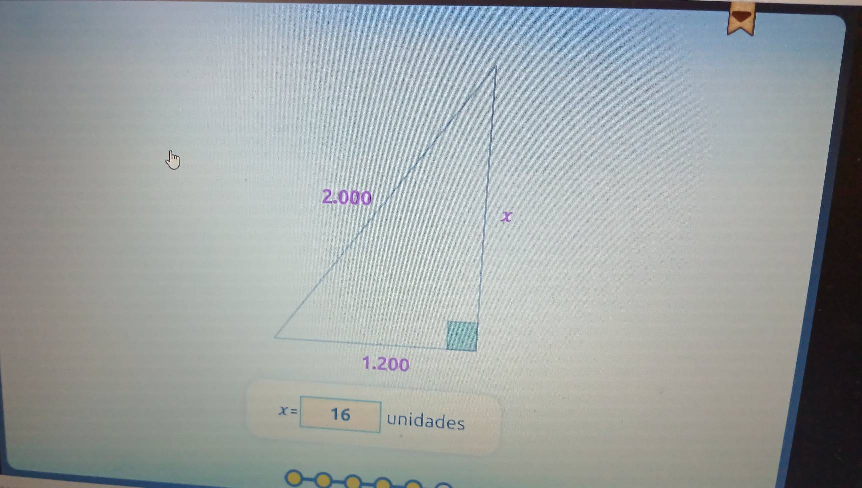 x=□ 16 unidades