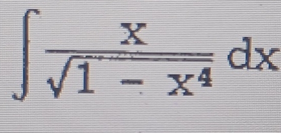 ∈t  x/sqrt(1-x^4) dx