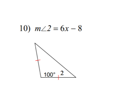 m∠ 2=6x-8