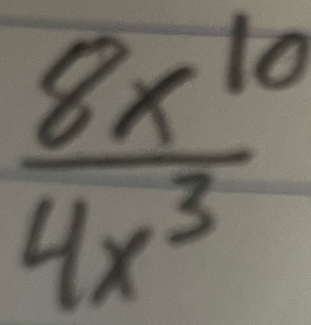  8x^(10)/4x^3 