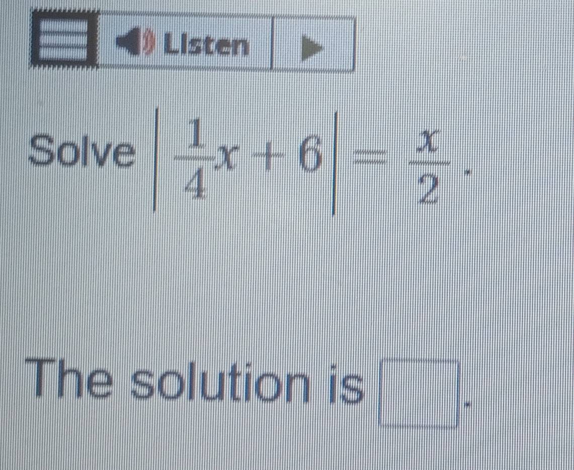 Listen
The solution is □ .