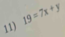 19=7x+y
11)