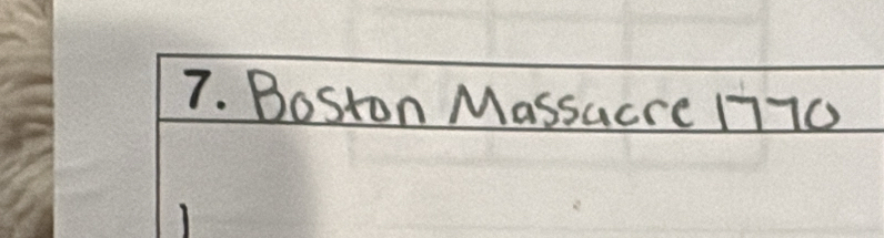 Boston Massacre 1770