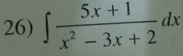 ∈t  (5x+1)/x^2-3x+2 dx