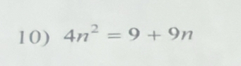 4n^2=9+9n