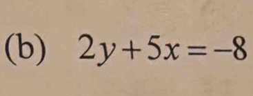 2y+5x=-8