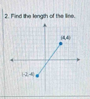 Find the length of the line.