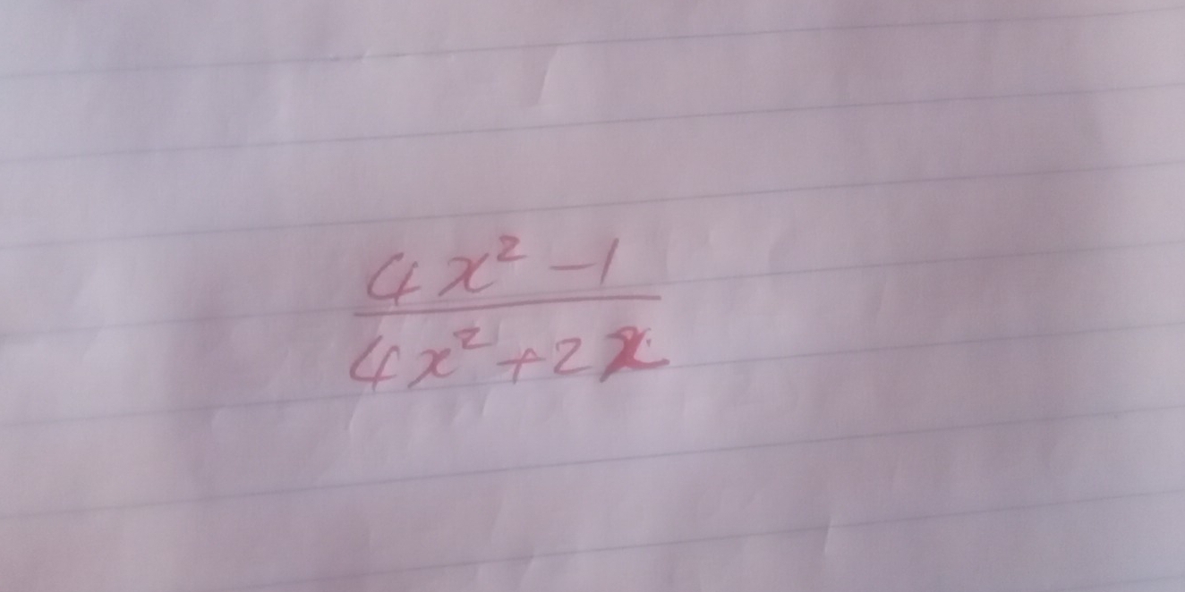  (4x^2-1)/4x^2+2x 