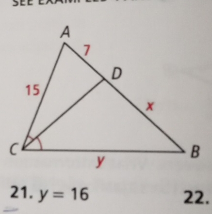 y=16
22.