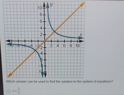 of equations?
x= 3/x 