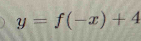 y=f(-x)+4