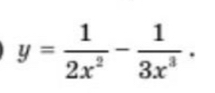 y= 1/2x^2 - 1/3x^3 .