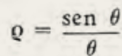 rho = senθ /θ  